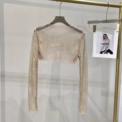 🌟 Crystal Mesh Crop💎