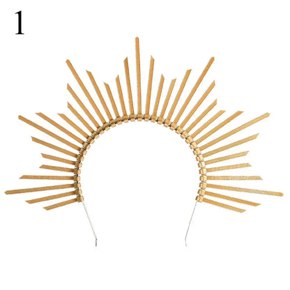 👑Corona Solar Dorada con Rayos 🌞Sunburst Crown
