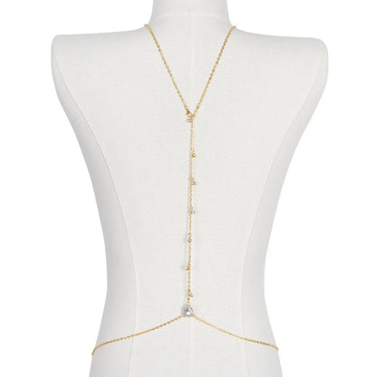 🌊 Mermaid Glow Body Chain – Cadena Body con Strass para Espalda y Cintura