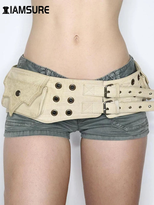 🦂 Desert Cyborg Belt – Safari Y2K de Poder y Bolsillos🌵💥