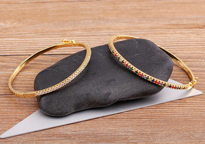 💎Bangle Glow — Brazalete Elegancia Cubic Zirconia🌙 2 variantes a elegir