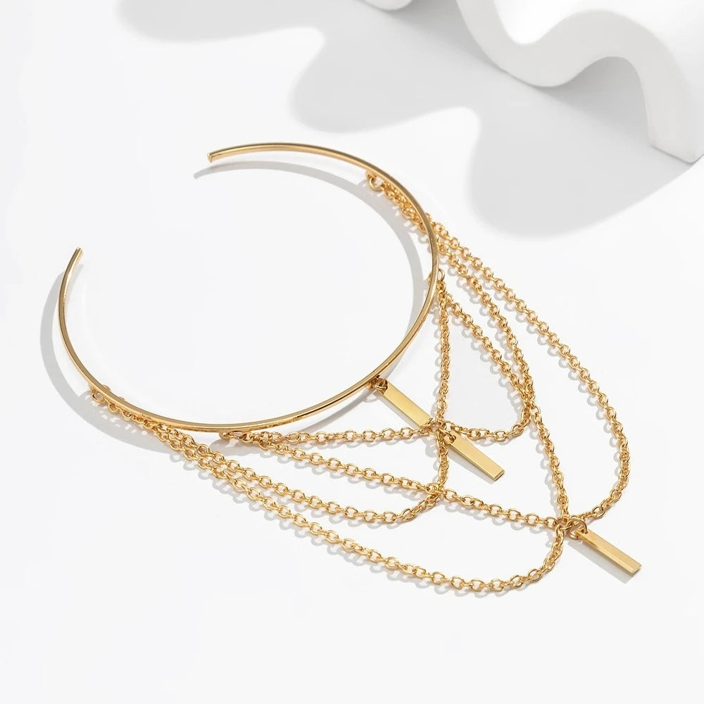 ✨Golden Rebel 💜 Brazalete Upper Arm con Cadenas y Colgantes