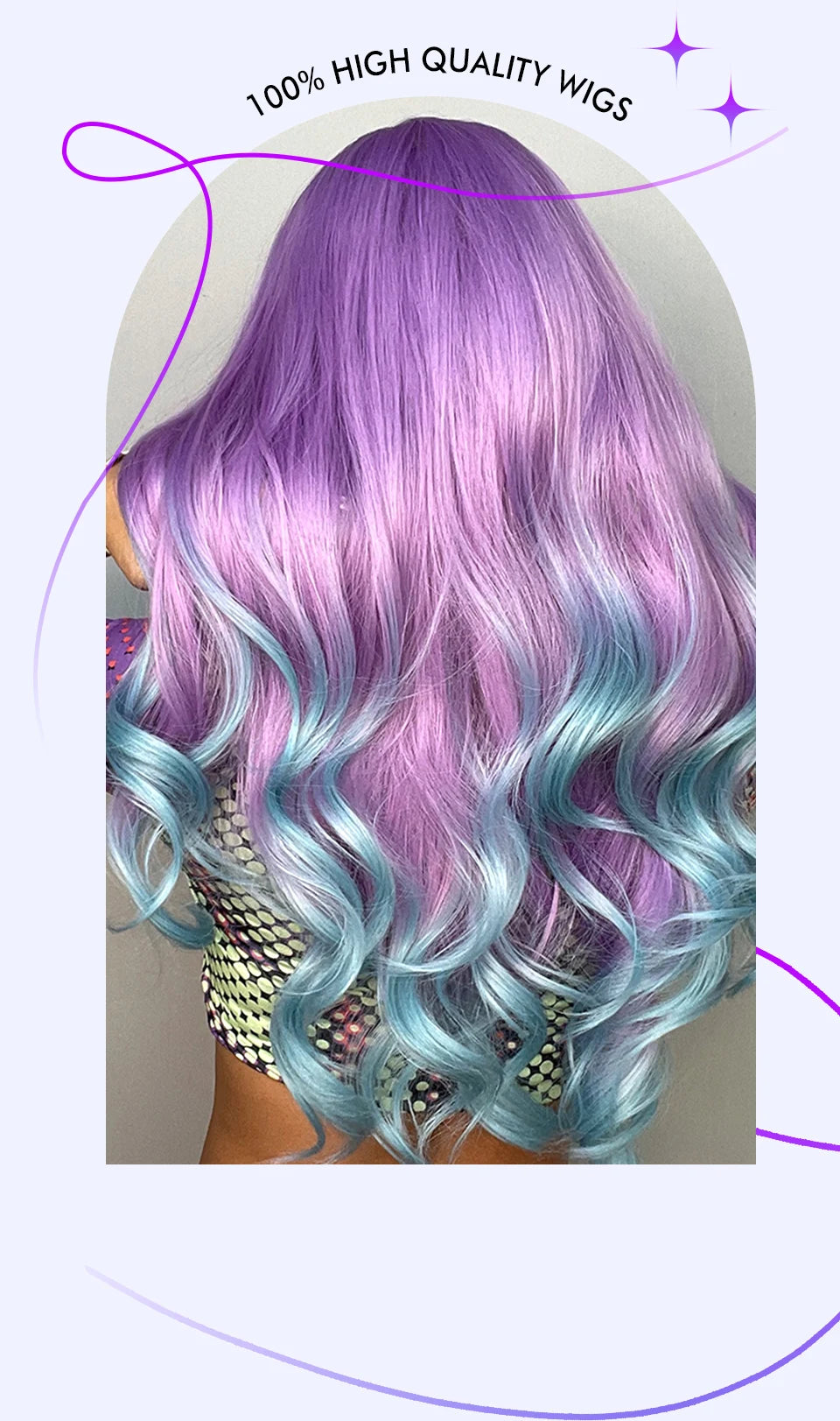 💜 Unicorn Dream 💖Ondas largas para un look místico y vibrante🤟26 variantes