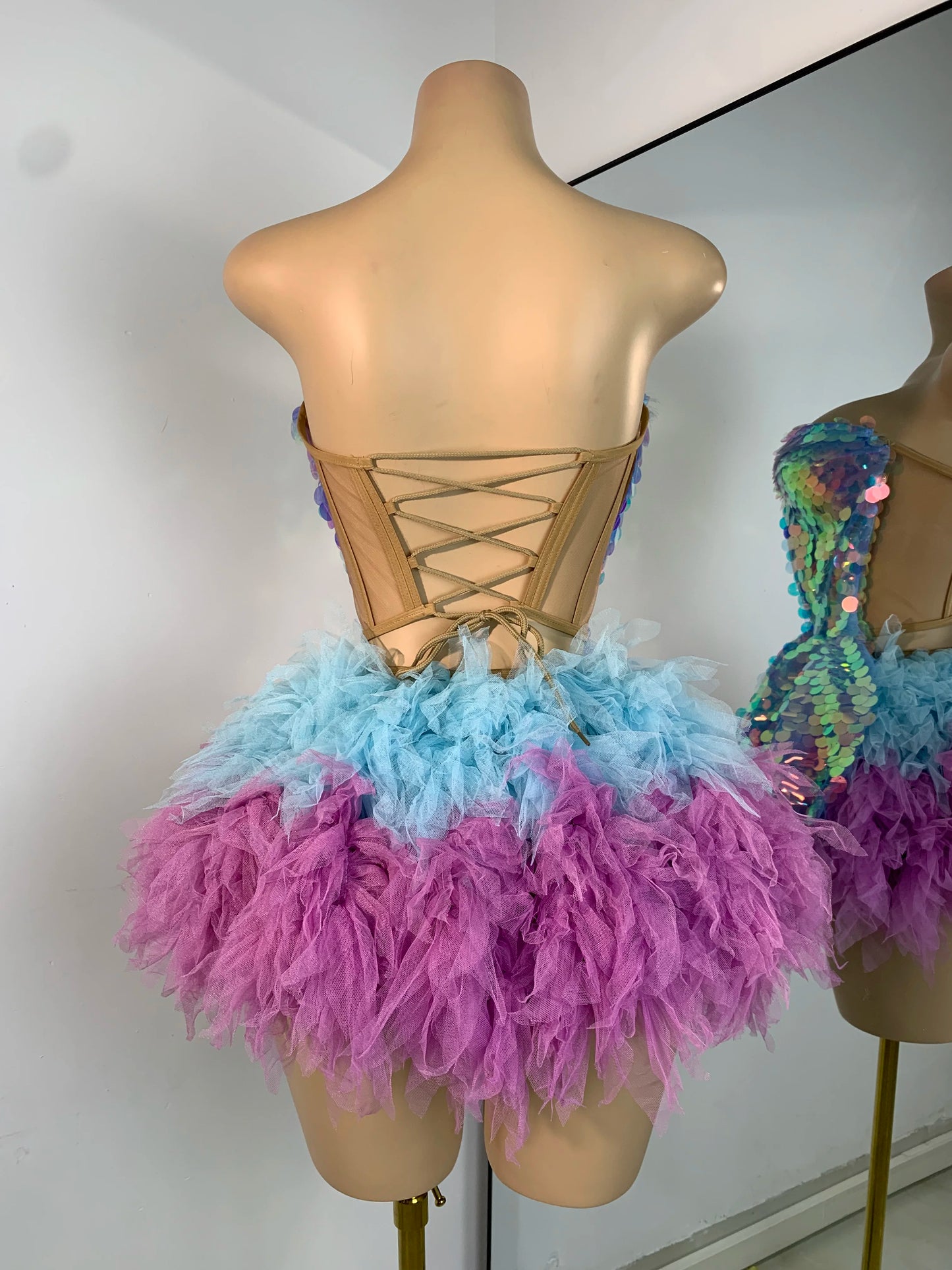 🌟 Starlight Diva Set – Conjunto Corset & Falda Lago de los Cisnes 💙💜