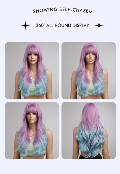 💜 Unicorn Dream 💖Ondas largas para un look místico y vibrante🤟26 variantes