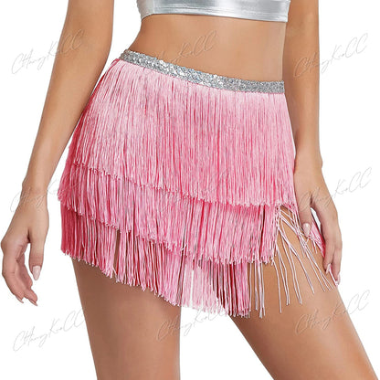 💃 "Fringe Queen Skirt ✨🔥" 9 colores a elegir