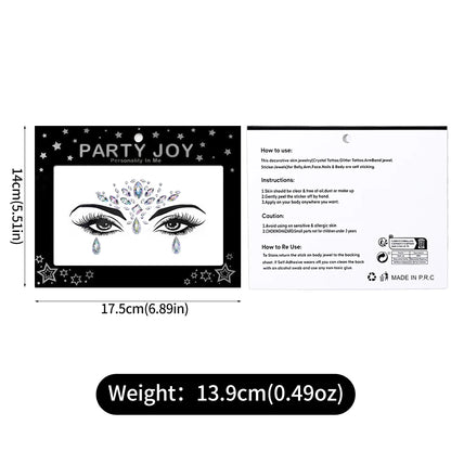 💎Diamante Supremo – Set Real de Face Gems Plateados 🧚👁️ 5 variantes a elegir