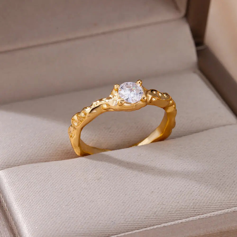 🔥“Zircon Flame Drop” – El Anillo Ajustable que Brilla Como Tu Fuego Interior 💎46 variantes a elegir