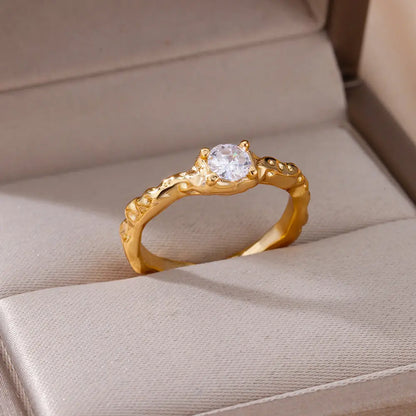 🔥“Zircon Flame Drop” – El Anillo Ajustable que Brilla Como Tu Fuego Interior 💎46 variantes a elegir