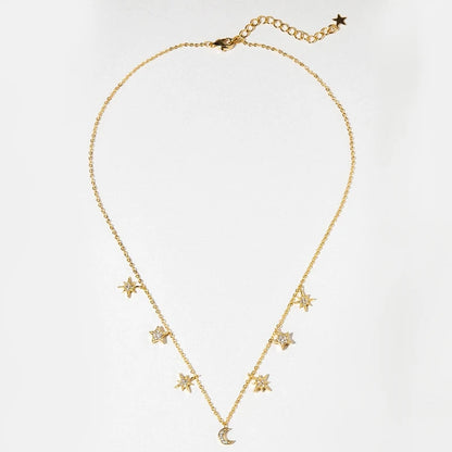 🌙 Collar Estrellas & Luna Plata⭐Starlight Vibes 💥4 variantes a elegir