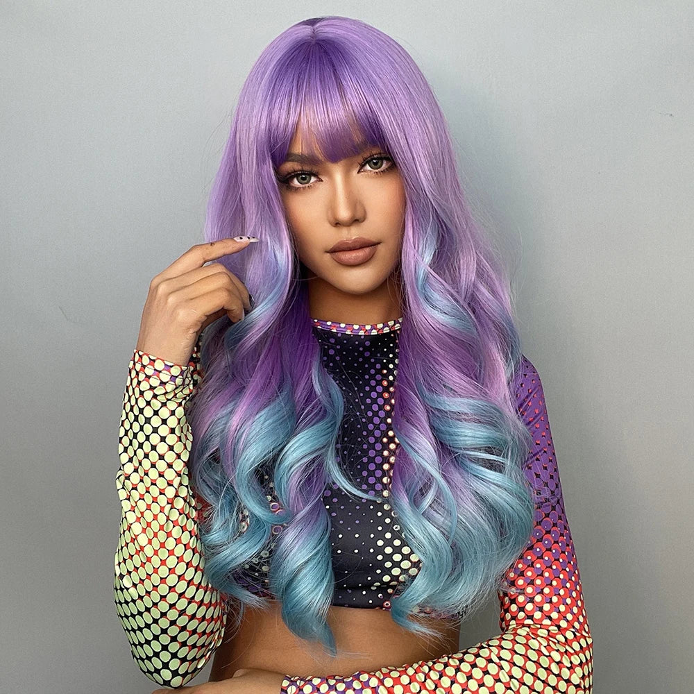 💜 Unicorn Dream 💖Ondas largas para un look místico y vibrante🤟26 variantes