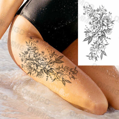 🌺Mandala Moon Tattoo – Tattoo de Espalda Estilo Diosa Tribal 🖤 52 variantes a elegir