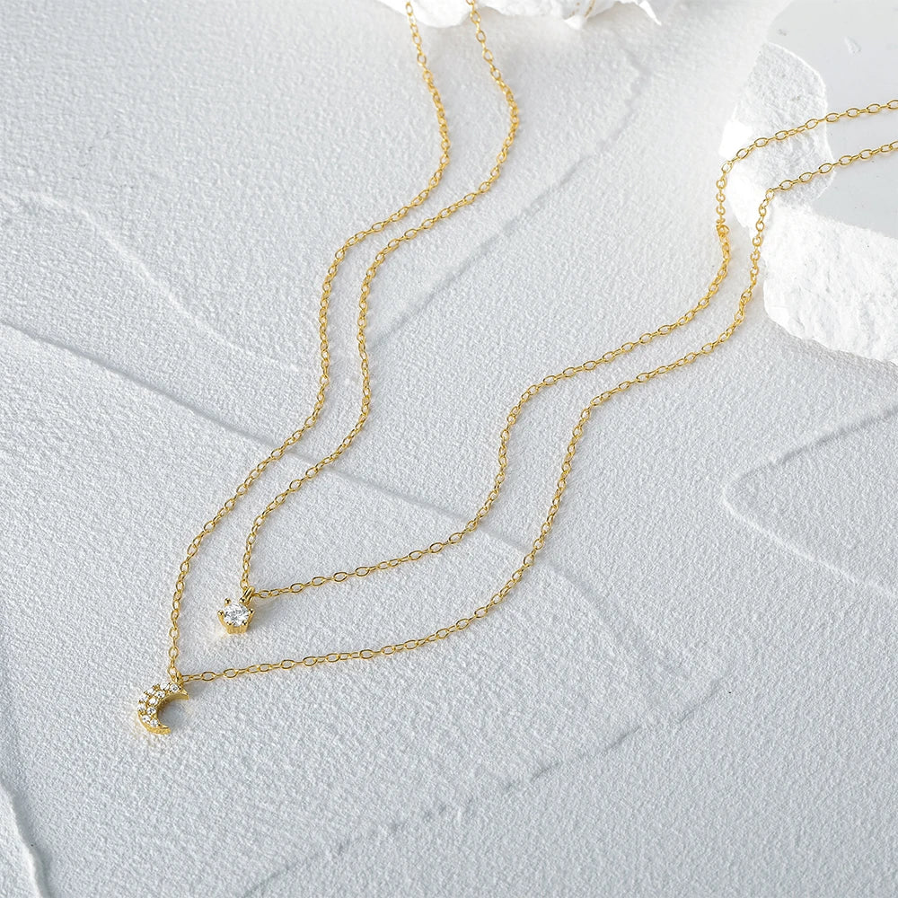 🌜 Collar Moon & Star Layers 🌟14 variantes a elegir