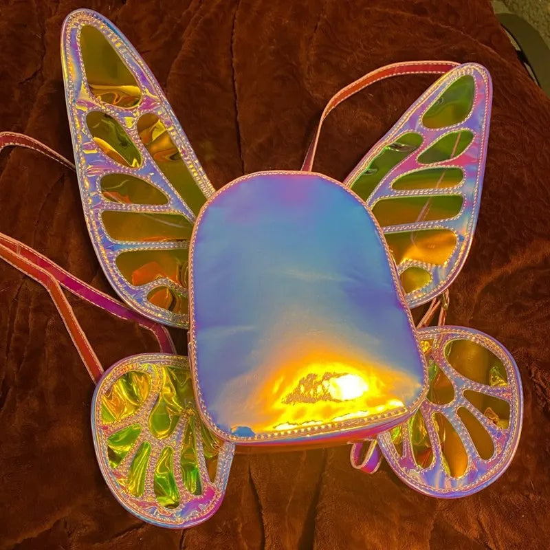 🎒 Mochila “Butterfly Laser Queen” 🦋✨