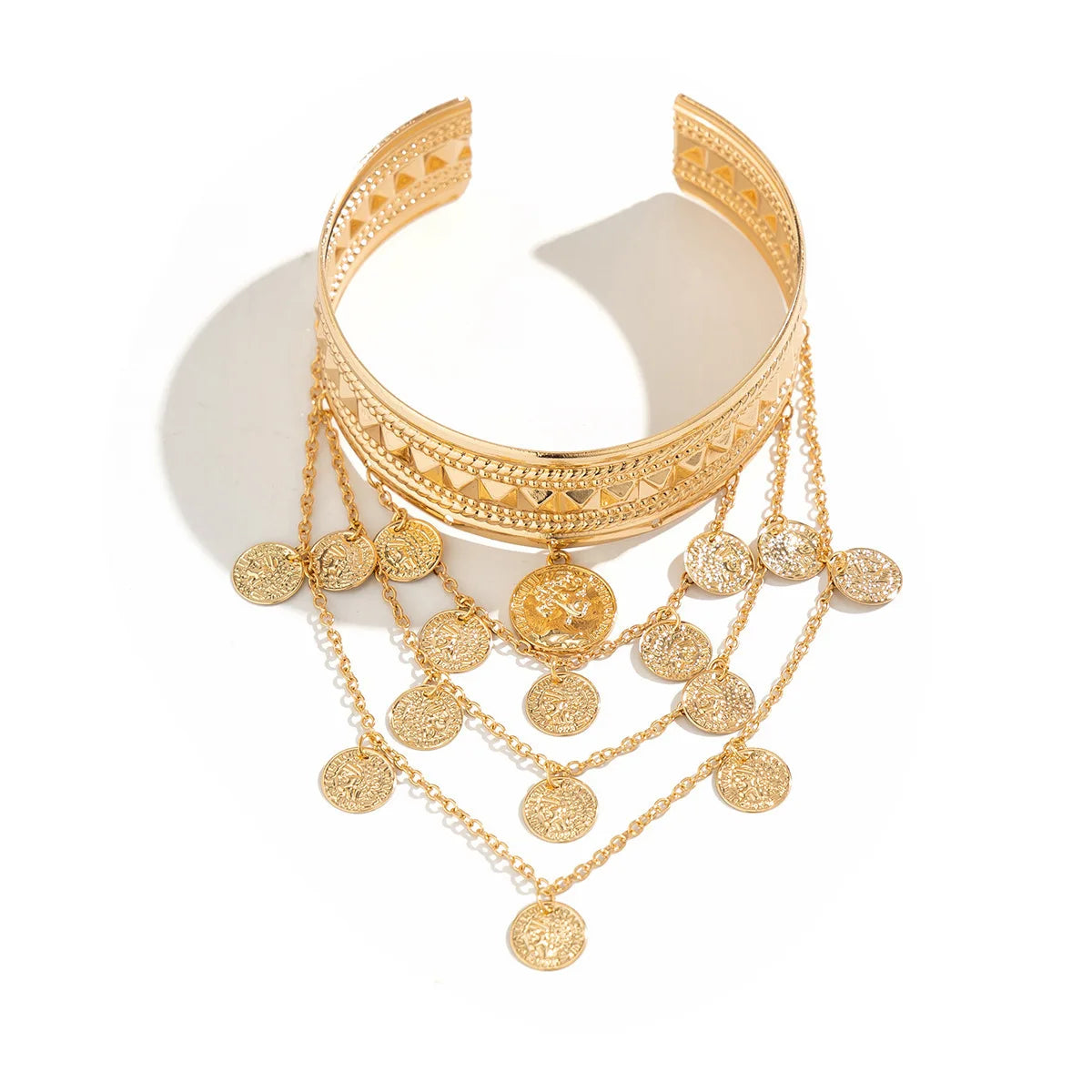 🌞"Sun Priestess" 👸 Armband Dorado con Flecos y Monedas Boho✨ 6 variantes a elegir