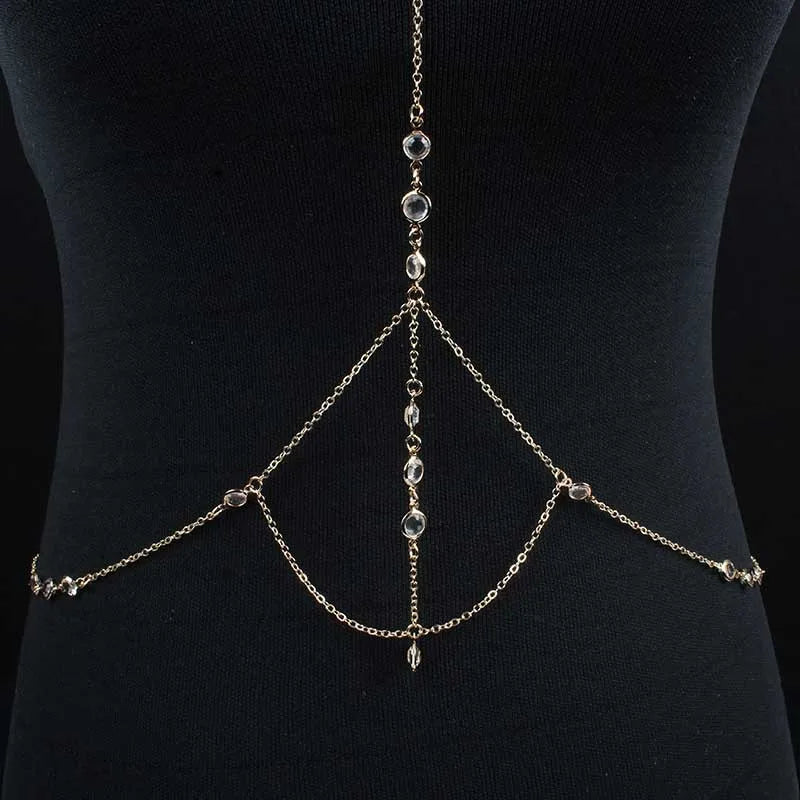 ✨ Glow Queen Choker Chain – Collar Largo + Cadena Body Brillante