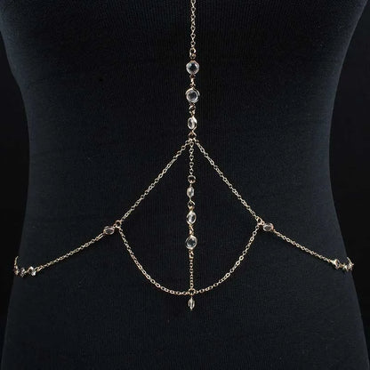 ✨ Glow Queen Choker Chain – Collar Largo + Cadena Body Brillante