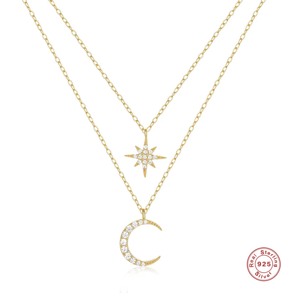 🌜 Collar Moon & Star Layers 🌟14 variantes a elegir