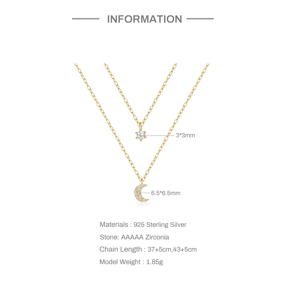 🌜 Collar Moon & Star Layers 🌟14 variantes a elegir