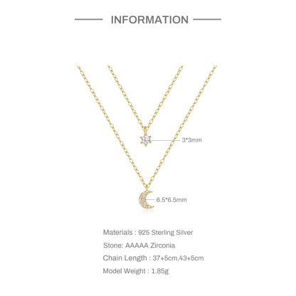 🌜 Collar Moon & Star Layers 🌟14 variantes a elegir