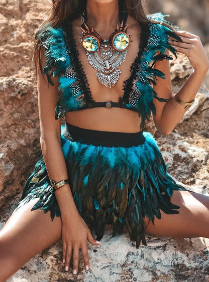 💫 Feather Boho Top — Espíritu libre 🔥