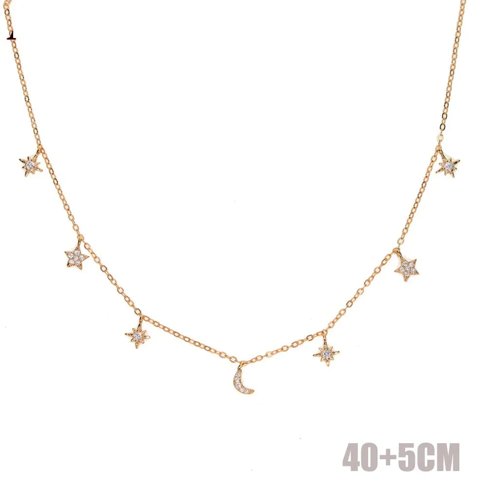 🌟 Disco Drops 💧 Choker Plata 925 con Mini Charms de Zirconia✨ 10 variantes