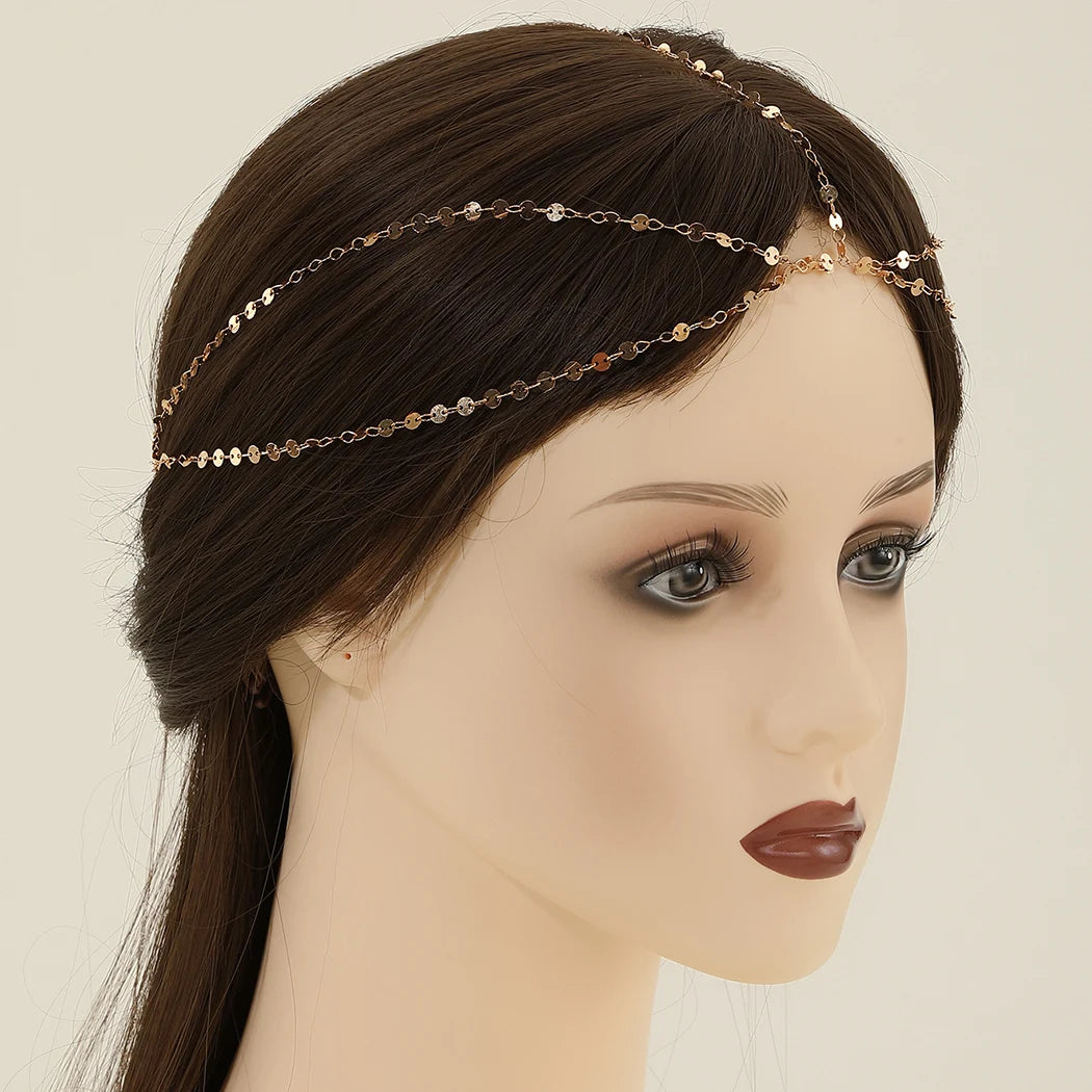 👑 Starlight Chains 🌙 Cadena de cabeza multi-capas