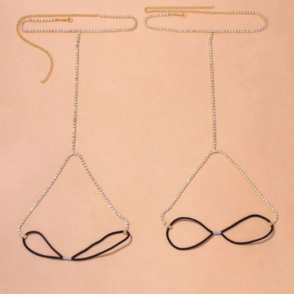 💎 Crystal Thigh Bling Set – Harness de Pierna con Cadena de Cristales✨