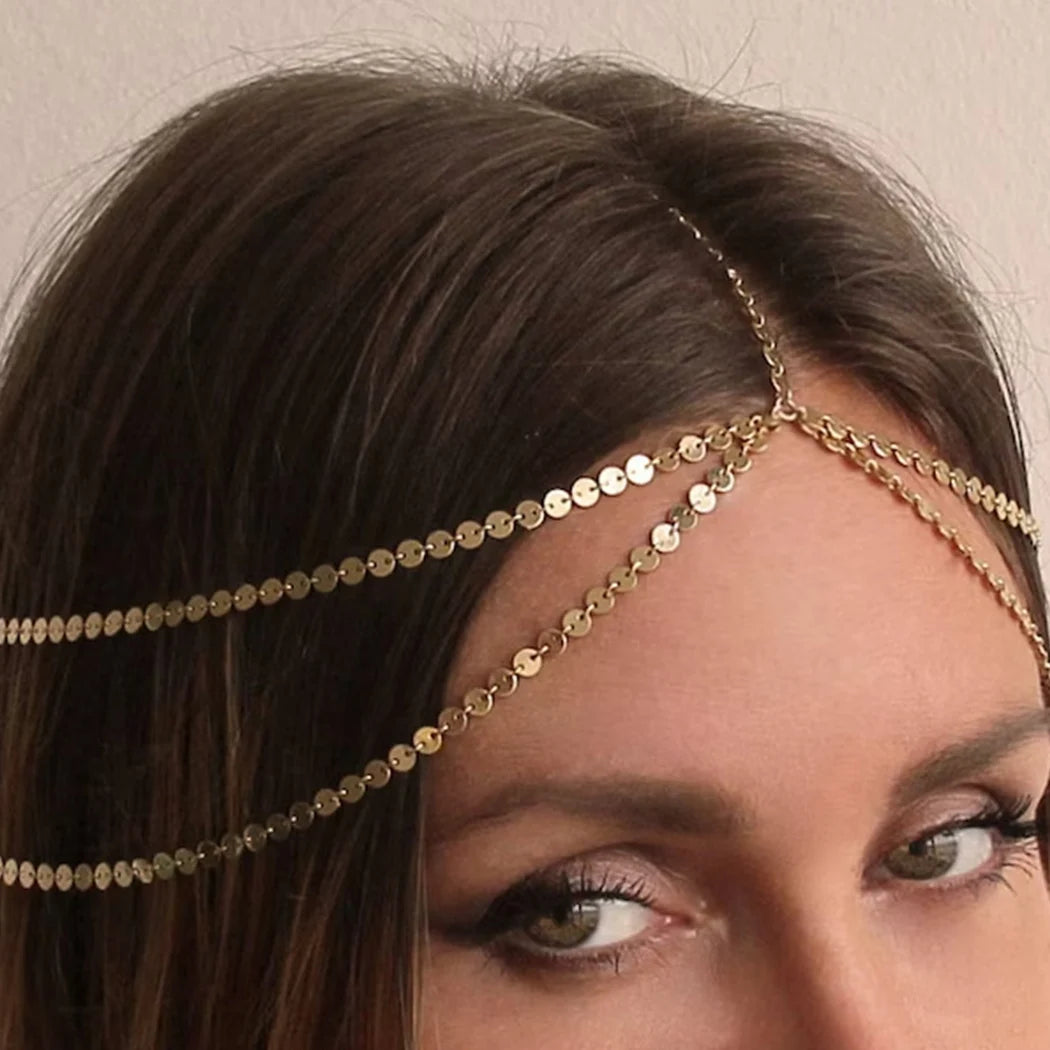 👑 Starlight Chains 🌙 Cadena de cabeza multi-capas