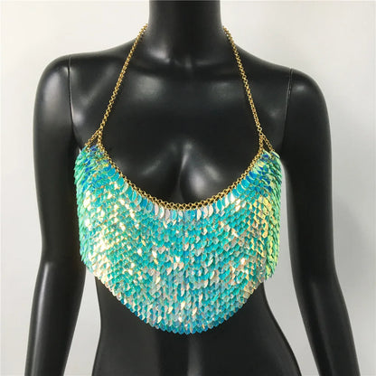 🌈 Rainbow Sequin Top 💖 8 colores a elegir