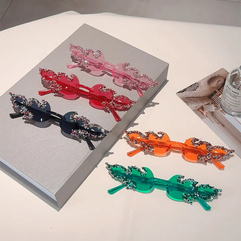 🔥 FireGlam Shades 🕶️ Gafas sin montura efecto fuego en candy colors🔥💋 5 colores a elegir