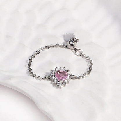 💍Heart Ring Magic 💖 Amor, Color y Poder en Cada Latido ✨Disponible en oro y plata🌈 4 colores a elegir