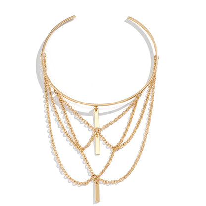 ✨Golden Rebel 💜 Brazalete Upper Arm con Cadenas y Colgantes