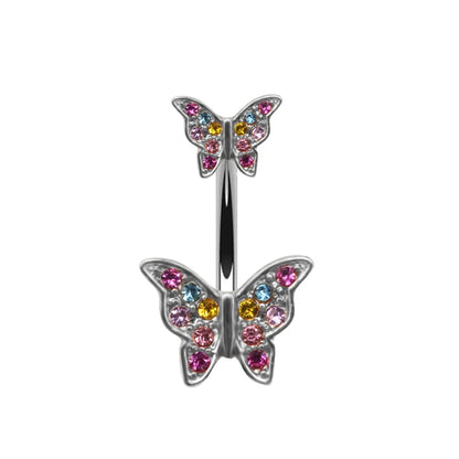 🌈 Piercing ombligo Mariposa Rebelde🦋 22 colores a elegir