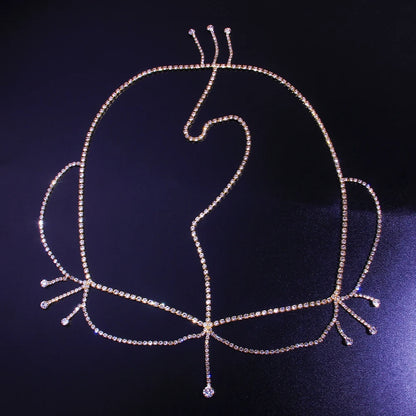 ✨Glam Line 💎 Cadena Frontal Cristal Elegante🔥 Disponible en color Oro y plata
