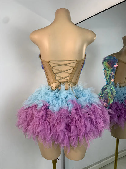 🌟 Starlight Diva Set – Conjunto Corset & Falda Lago de los Cisnes 💙💜