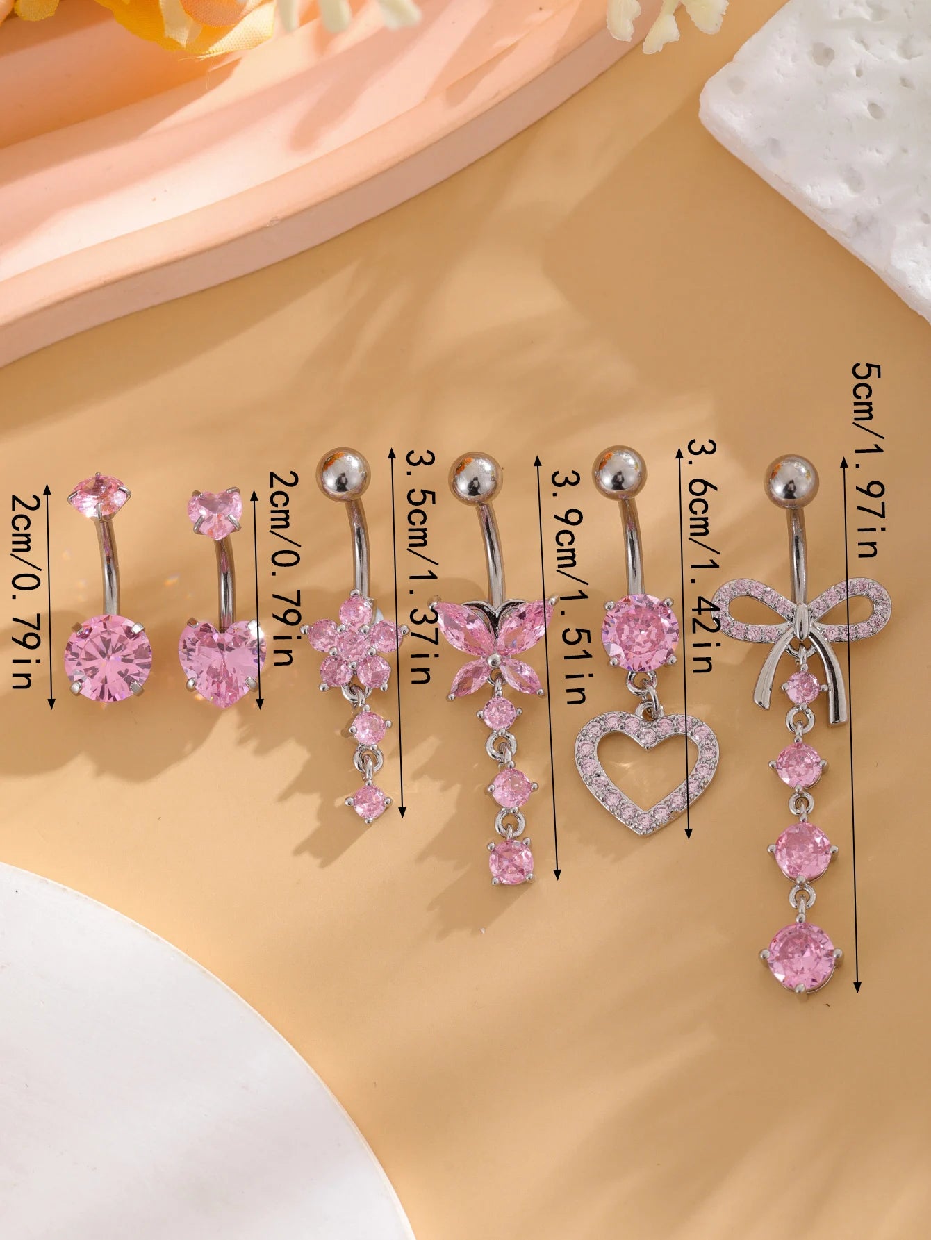 🌸✨ Big Love Belly Ring🦋✨ 15 variantes a elegir