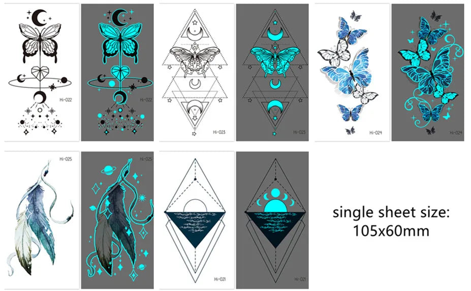 🌙⚡ Glow Spells – Tatuajes Luminosos para Pieles que Hechizan 🌌 45 variantes