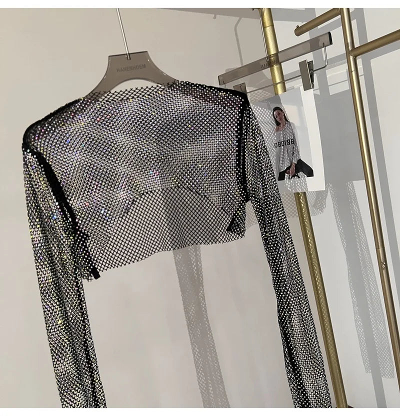 🌟 Crystal Mesh Crop💎
