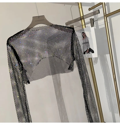 🌟 Crystal Mesh Crop💎