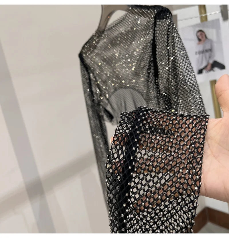 🌟 Crystal Mesh Crop💎