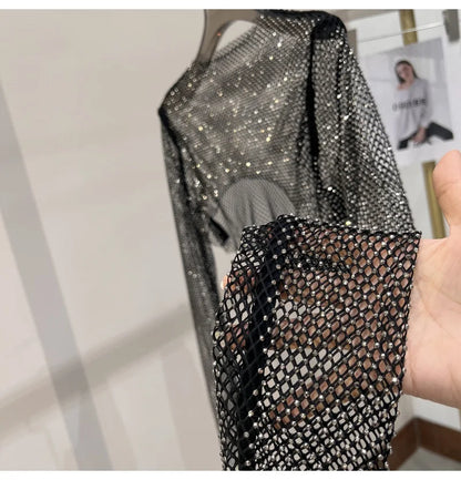 🌟 Crystal Mesh Crop💎