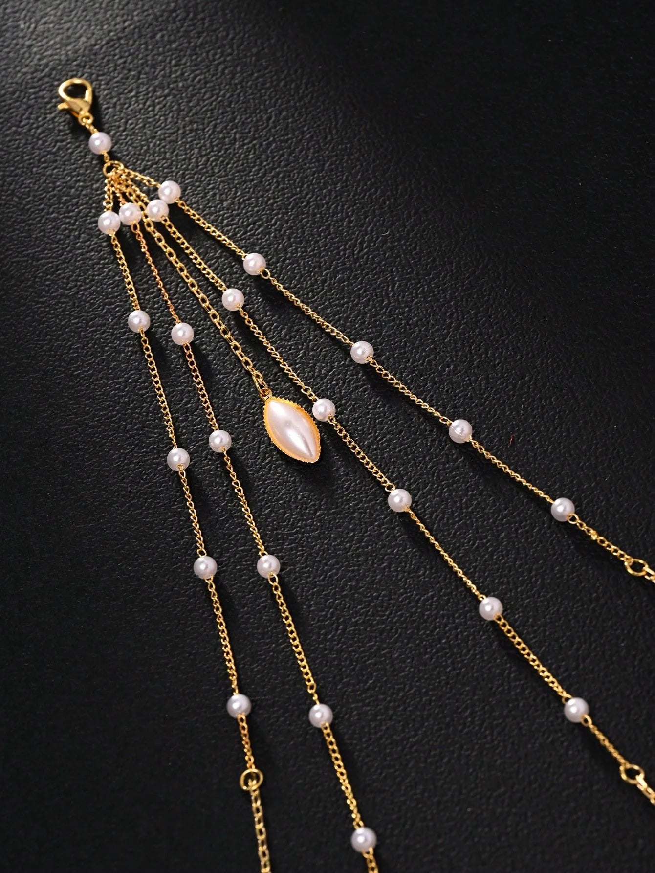 🌟 Pearl Fantasy Body Chain – Cinturón de Perlas + Cadena Fina