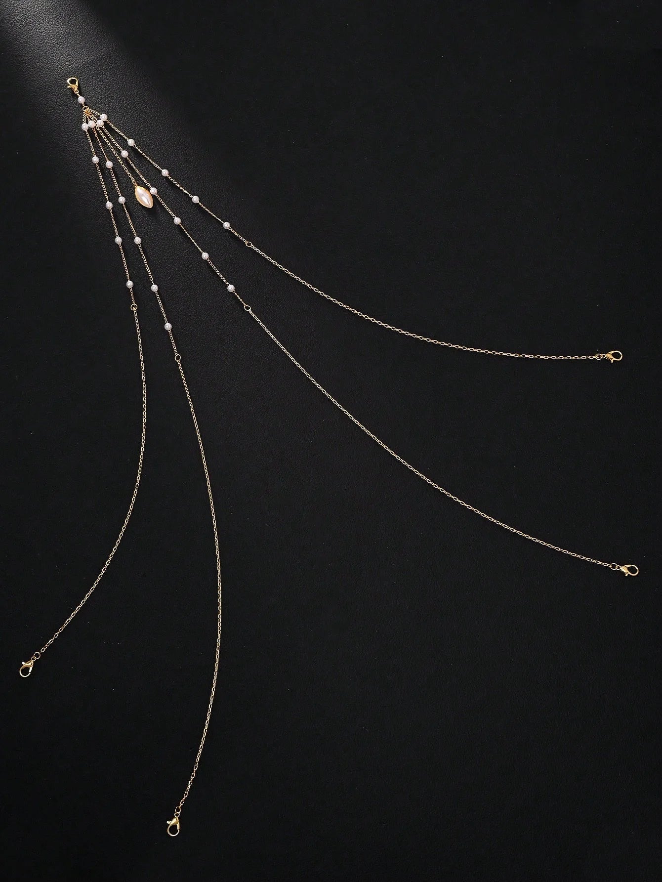 🌟 Pearl Fantasy Body Chain – Cinturón de Perlas + Cadena Fina