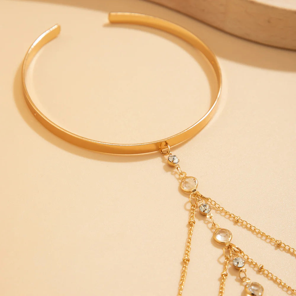 🌟 "Golden Chains" 🔥Brazalete Doble para Brazo con Cadenas de Luz