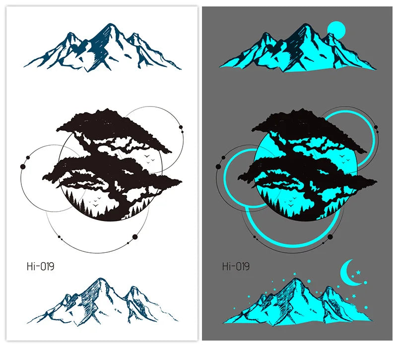 🌙⚡ Glow Spells – Tatuajes Luminosos para Pieles que Hechizan 🌌 45 variantes