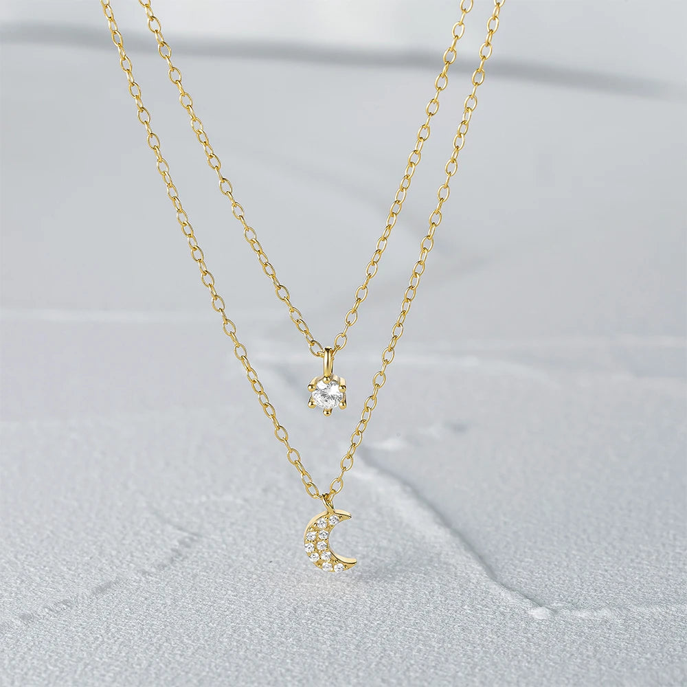 🌜 Collar Moon & Star Layers 🌟14 variantes a elegir