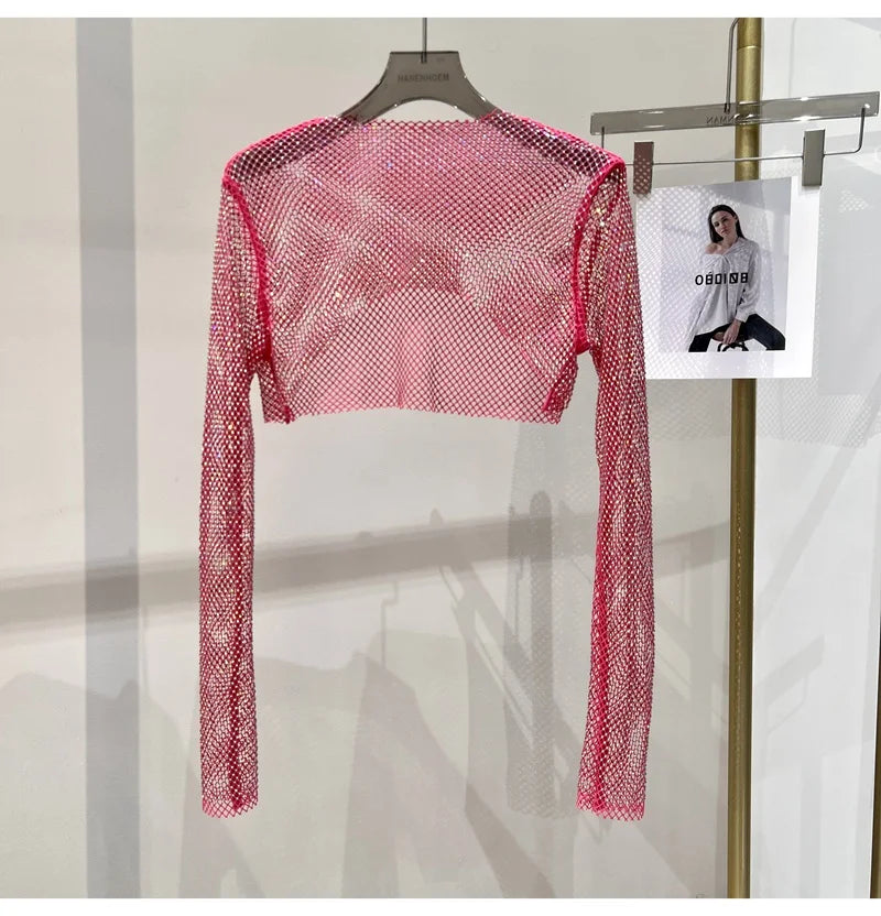🌟 Crystal Mesh Crop💎