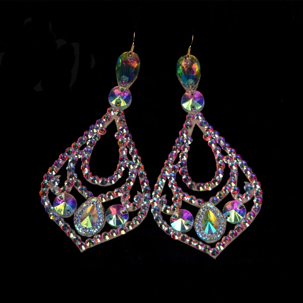 💎Boho Stardust Drops 🎀 Pendientes Largos con Cristales para Bailar y Hechizar