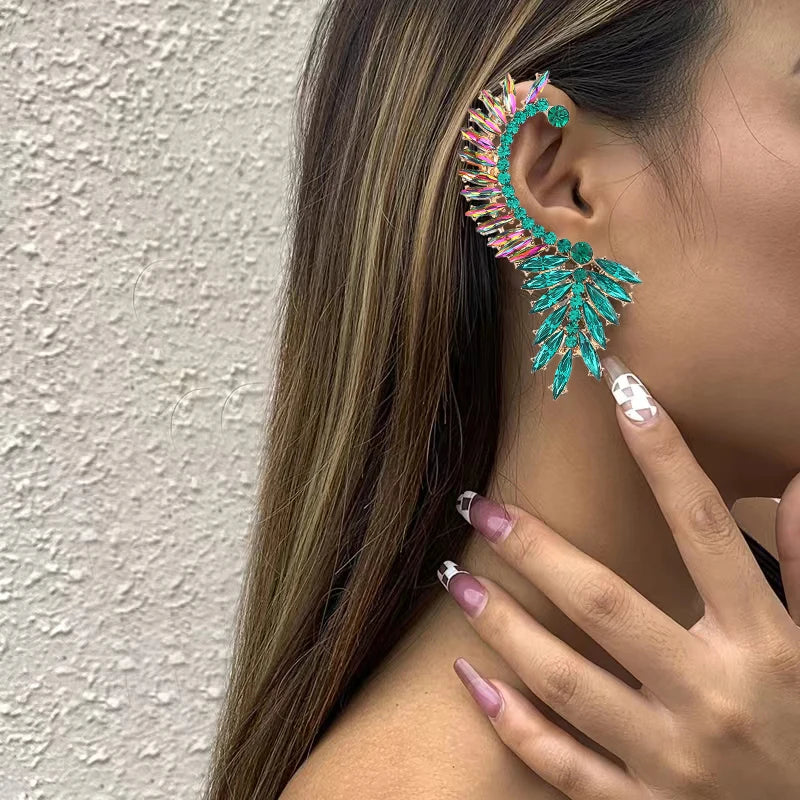 🚀Galactic Baroque 👑 Pendientes de Cristales XL para Diosas Rebeldes💫4 colores a elegir